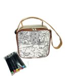 Lancheira para Colorir com Canetinhas Infantil - 19x9x19 cm