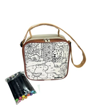 Lancheira para Colorir com Canetinhas Infantil - 19x9x19 cm