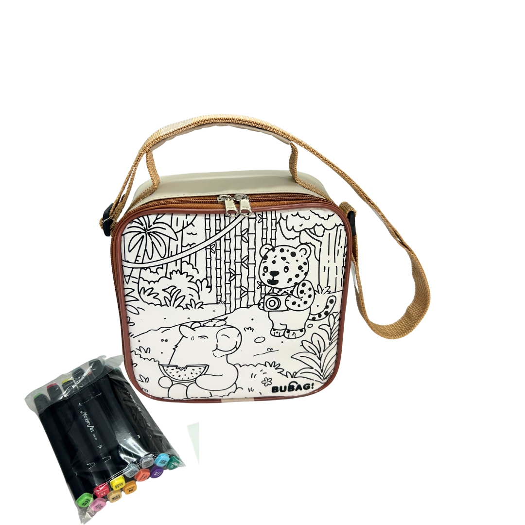 Produtos - Bingo 2 (59) Lancheira para Colorir com Canetinhas Infantil - 19x9x19 cm - Imagem 1